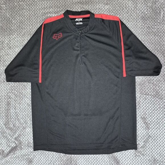FOX Ranger Performance Men's Jersey Red Black Size Large 1/4 Zip Cycling Bike - Picture 1 of 8
